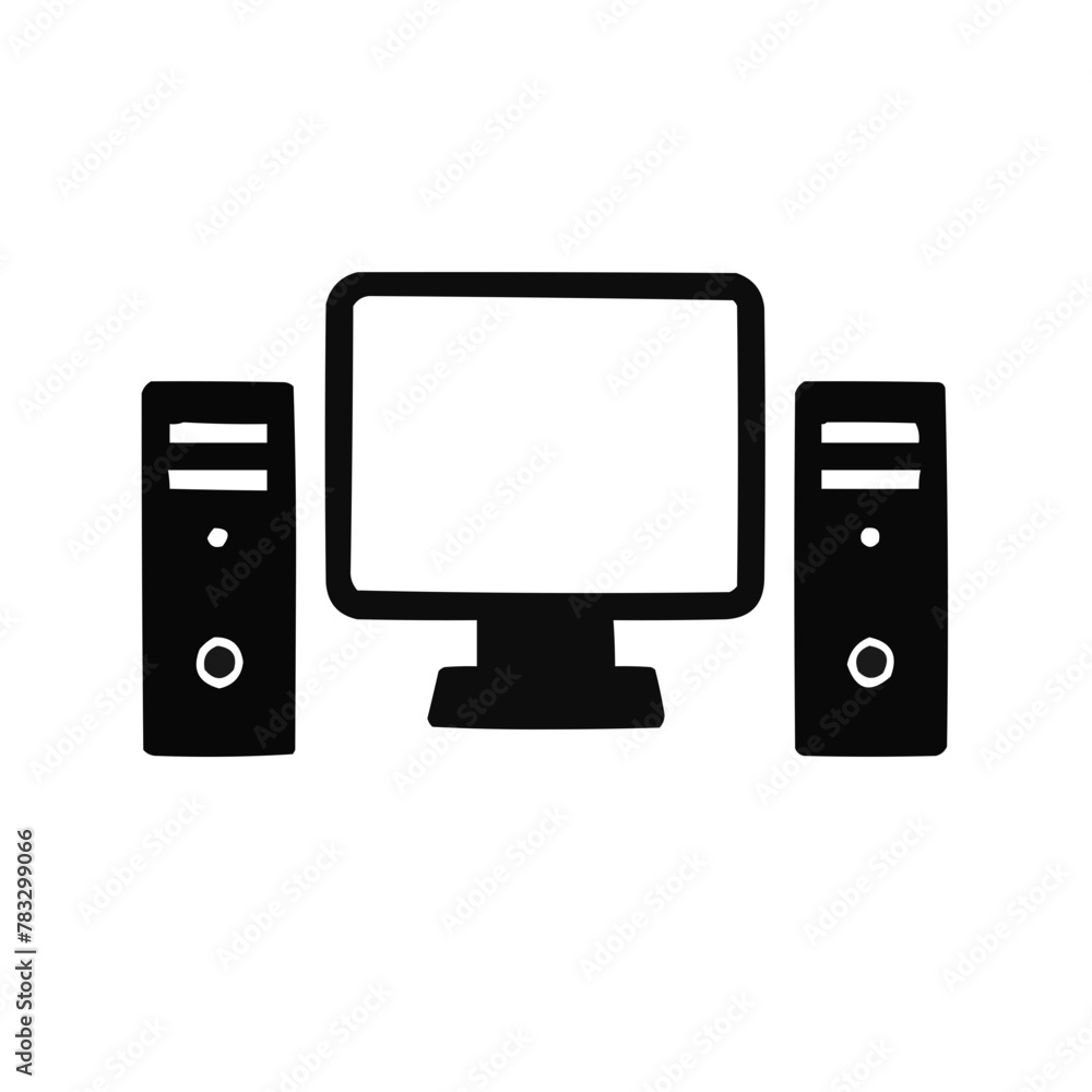 computer monitor and computer computer monitor and computer