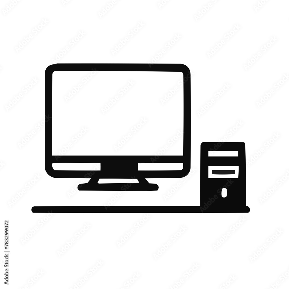 computer monitor and computer computer monitor and computer