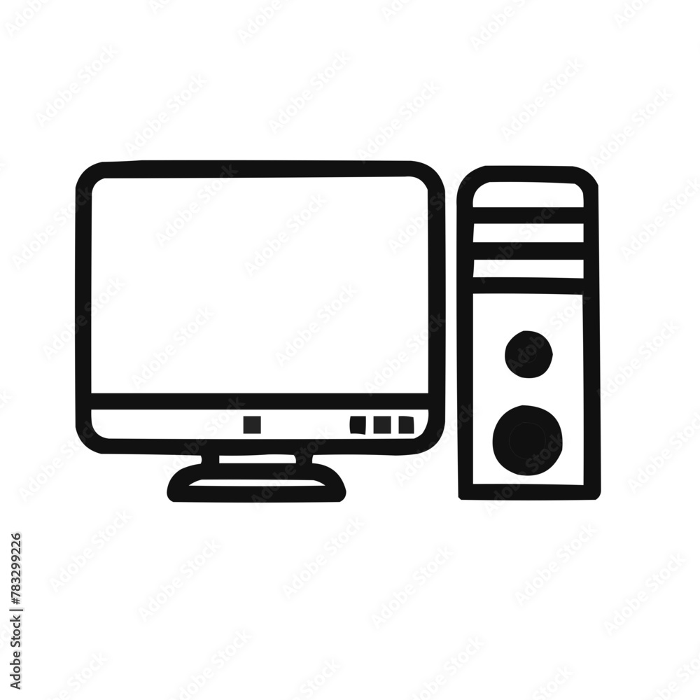 computer monitor and computer computer monitor and computer