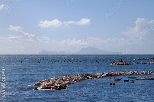 The island of Capri offshore of Naples