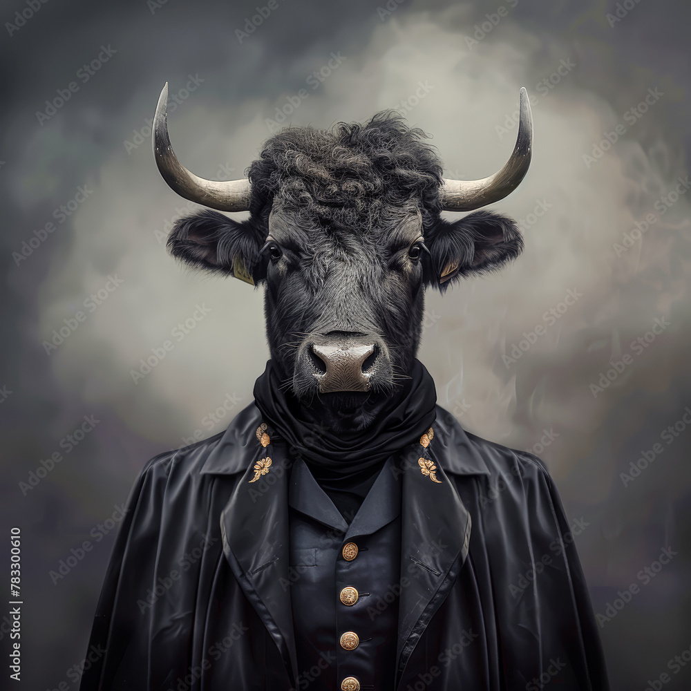 An Elegant Man in very good Clothes with the Face of a Forest Animal on a Dark Gray Background Wallpaper Background Cover Magazine Journal Illustration Brainstorming Digital Art An Elegant Man in very good Clothes with the Face of a Forest Animal on a Dark Gray Background Wallpaper Background Cover Magazine Journal Illustration Brainstorming Digital Art