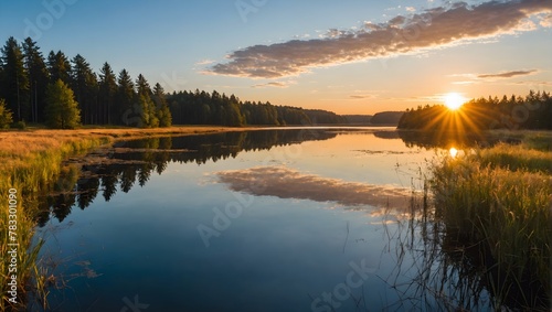 sunset-at-coast-of-the-lake-nature-landscape