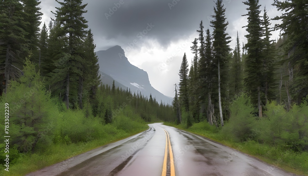 forest-road-on-a-cloudy-day-glacier-national-park