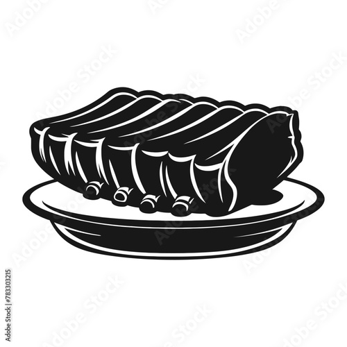 BBQ ribs Silhouette