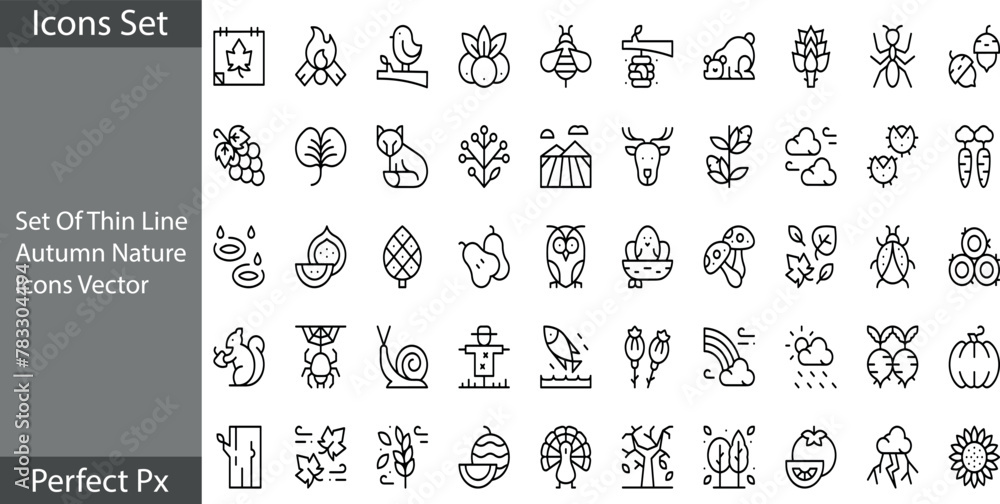 Nature icon collection - vector illustration