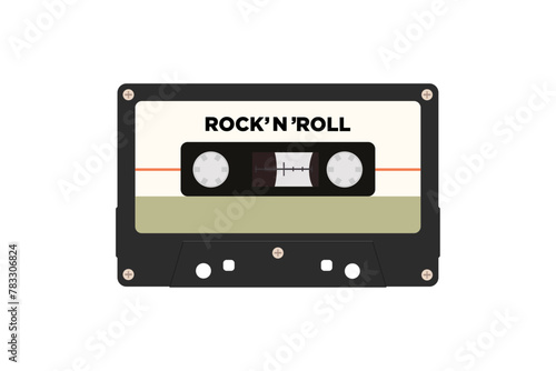 music audio cassette on a white background. vector