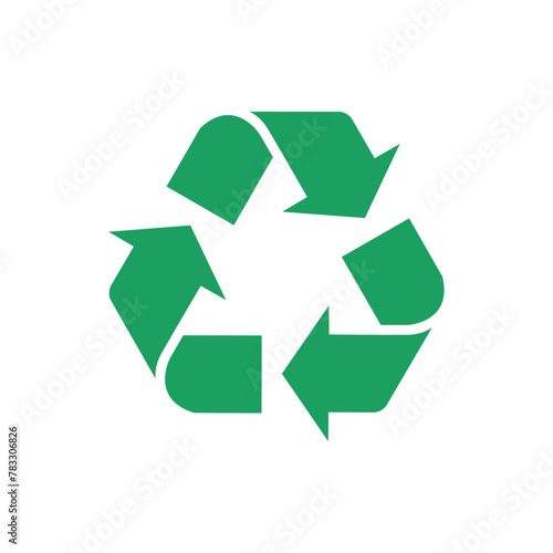 recycling symbol. waste processing. icon vector