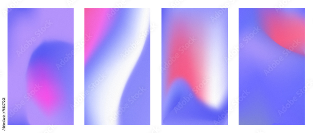 purple fuccia gradient wave with noise set