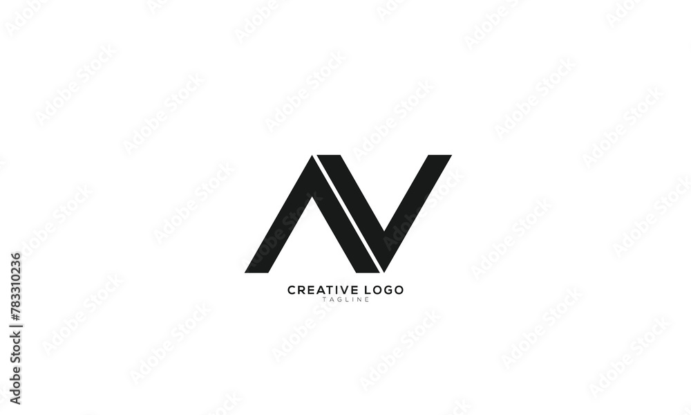 AV ANV Abstract initial monogram letter alphabet logo design AV ANV Abstract initial monogram letter alphabet logo design