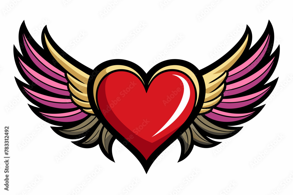 Corazon Con Alas Vector illustration Corazon Con Alas Vector illustration