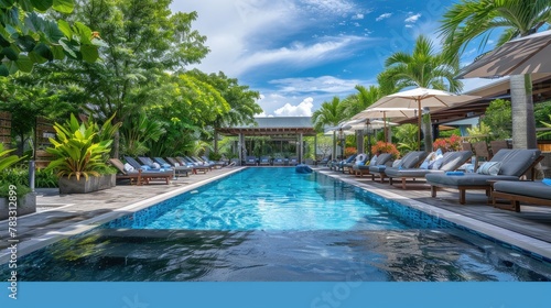 poolside paradise in the heart of our lush garden oasis. Splash, play, and make memories under the sun.