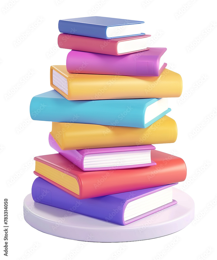 3d illustration stack of book isolated background 3d illustration stack of book isolated background