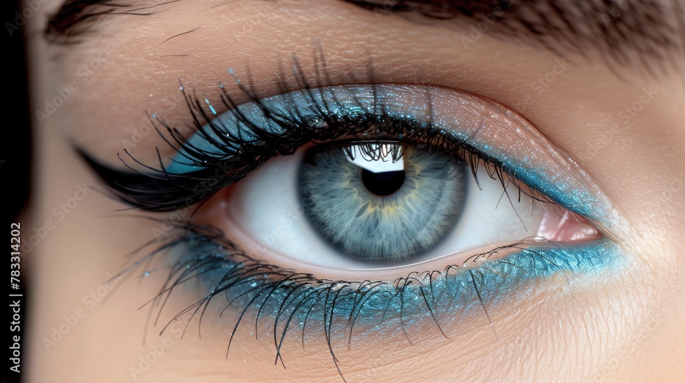 Close up of a womans eye with smokey eye makeup Close up of a womans eye with smokey eye makeup