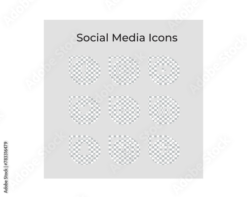 Social media icons. vector illustration