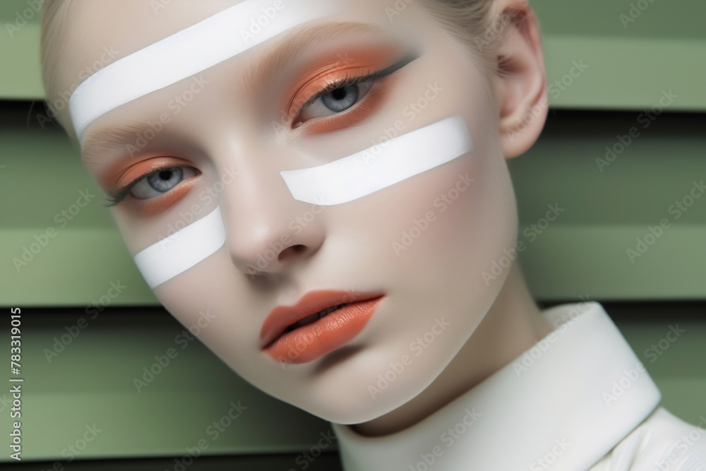 Beautiful woman with vivid makeup. Fashion model Beautiful woman with vivid makeup. Fashion model