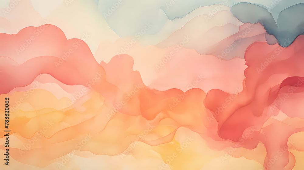 Abstract Watercolor Blend of Vivid Hues in Soft Focus Abstract Watercolor Blend of Vivid Hues in Soft Focus