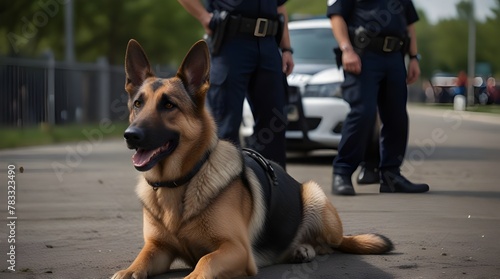 Police Dog .Generative AI