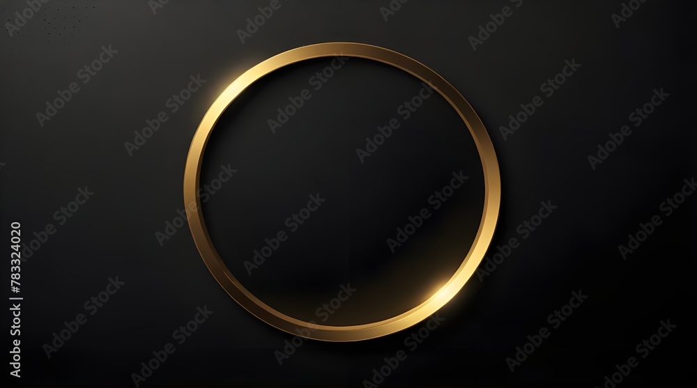 Luxury elegant background with shiny gold circle element  .Generative AI