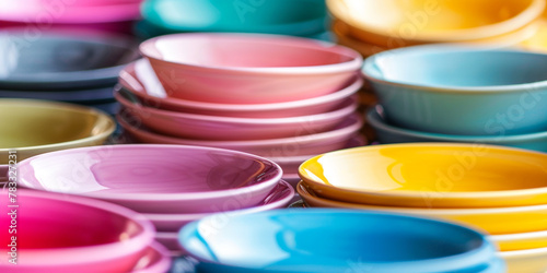 colorful ceramic bowls