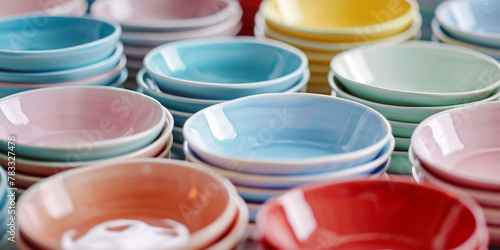colorful ceramic plates