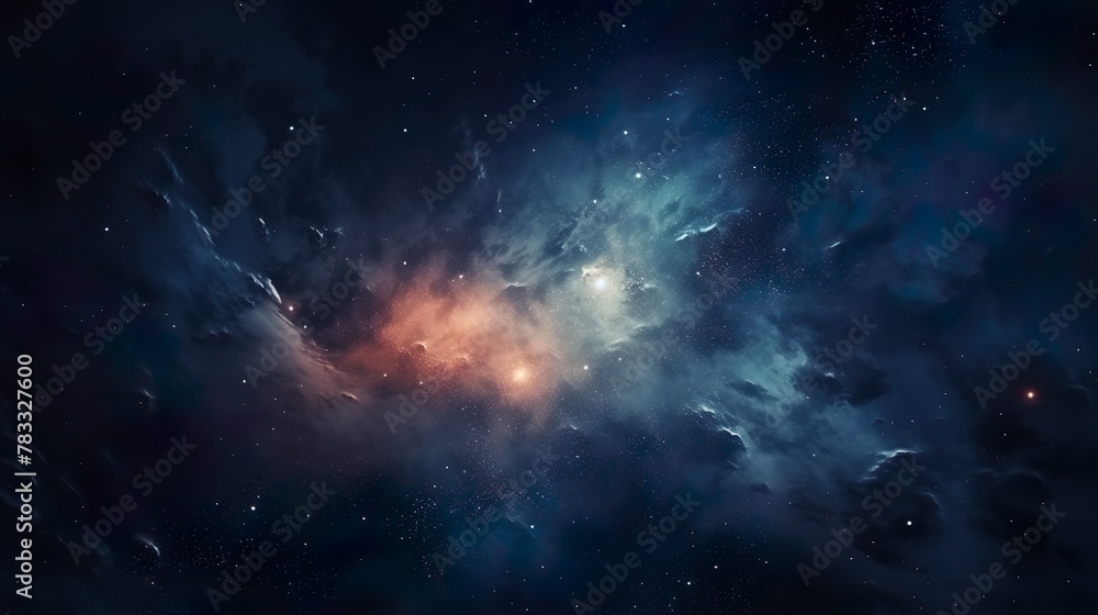 A high-definition image capturing the essence and colors of nebula clouds scattered across the cosmic landscape