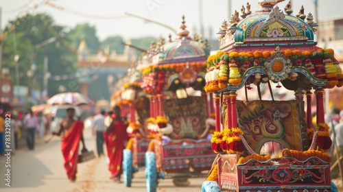 Ratha Yatra, Lord Jagannath festival, decorated chariots parade, street carnival procession
