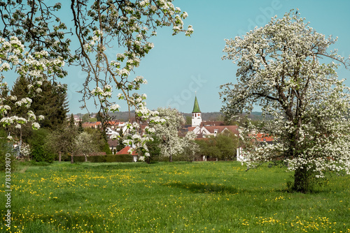 south germany village at spring