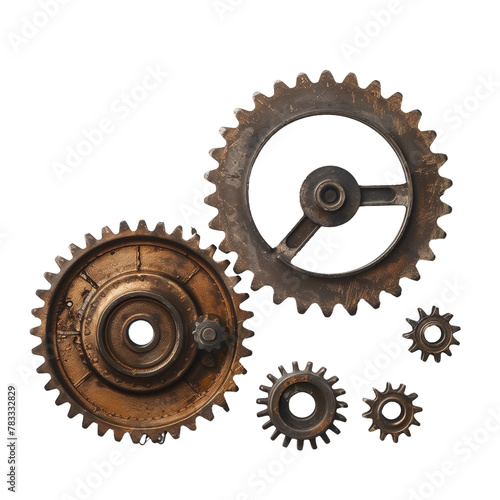 gears isolated on transparent background