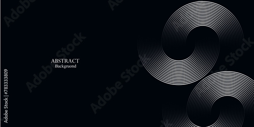 abstract black background with spiral shapes. technology futuristic template. Abstract circle background design. Illustration. Vector design. 