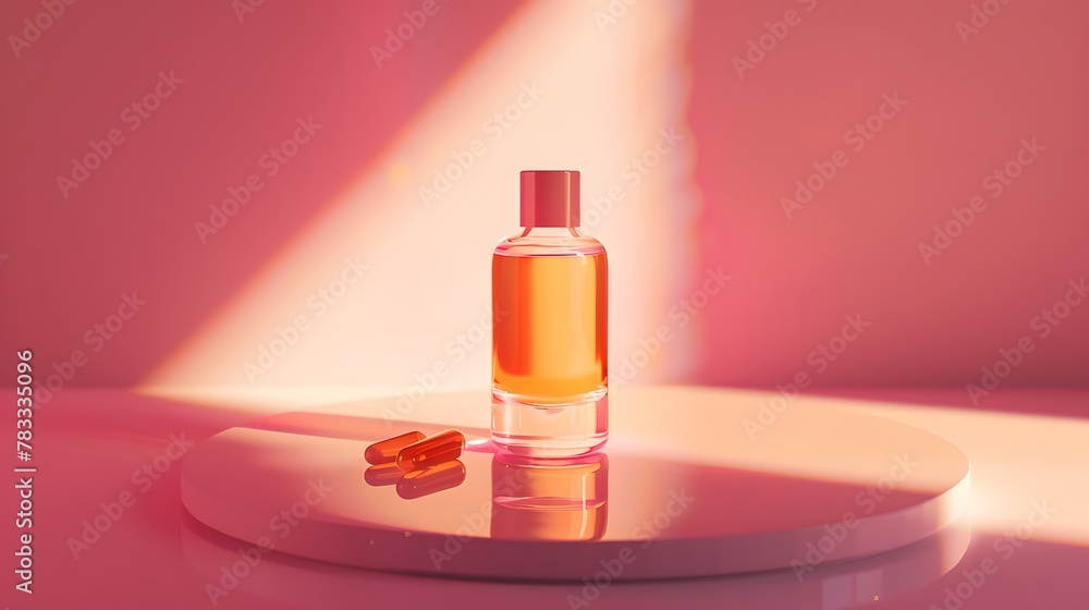 Mockup for cream or oil on a minimalism background Mockup for cream or oil on a minimalism background