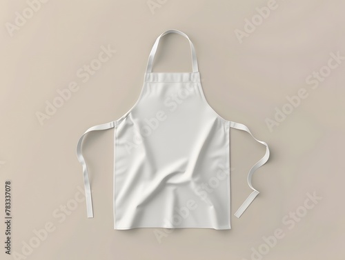 White apron mockup on a solid background photo