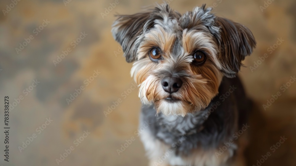 Brown and Black Dog Sitting on Floor