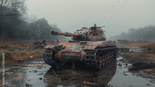 Tank Stuck in Mud photo