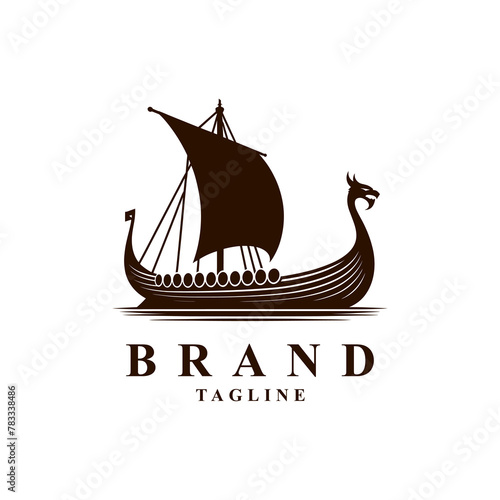 Viking warship logo