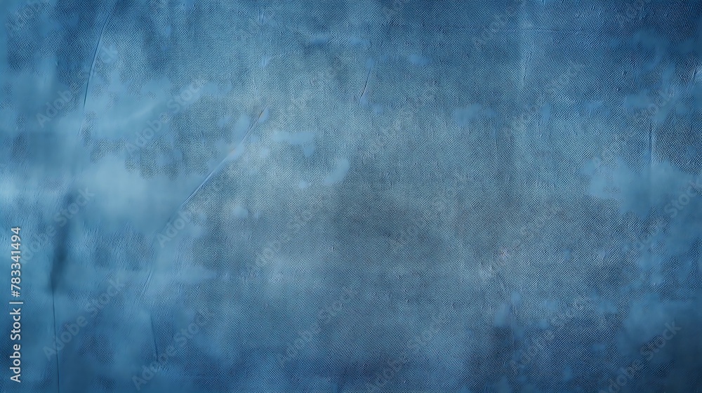 Denim blue color. Abstract blue textured background suggesting a sense of vintage grunge and elegance. 