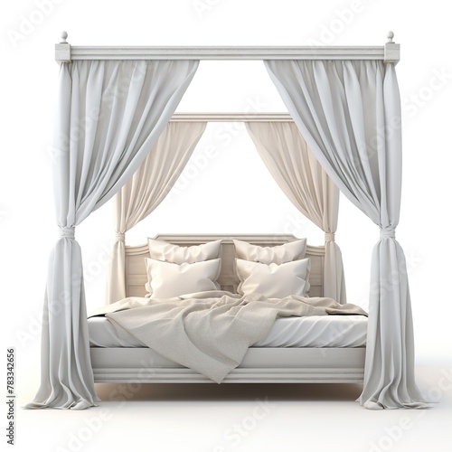 Canopy bed gray