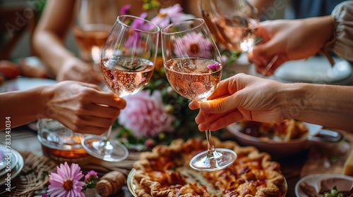 Group of People Toasting With Wine Glasses