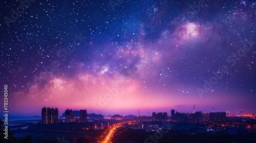 City Night Sky With Stars