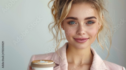 Woman Holding a Cup of Coffee