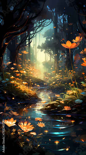 Dream forest  fairy tale in autumn