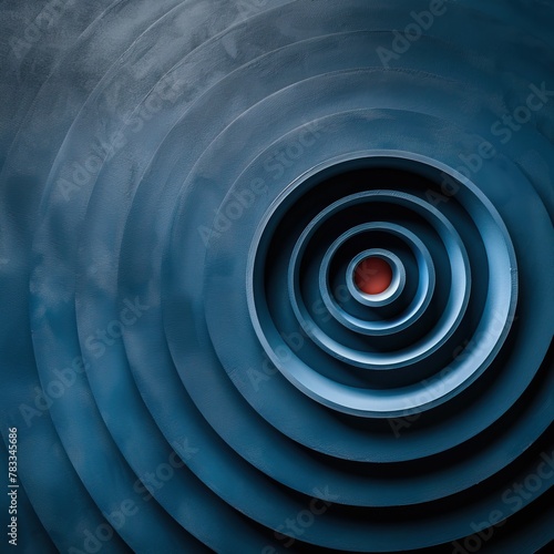 Blue and red concentric circles