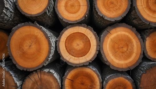 Stacked Wooden Logs Background