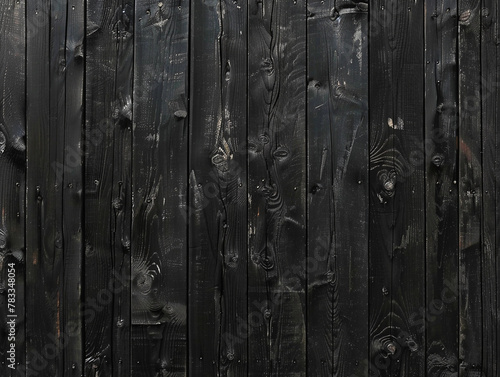 Black wood wall texture for background 