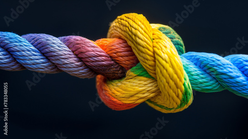 Spectrum Knot: Colored Rope Artistry