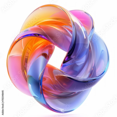 Colorful Abstract Knot Illustration.