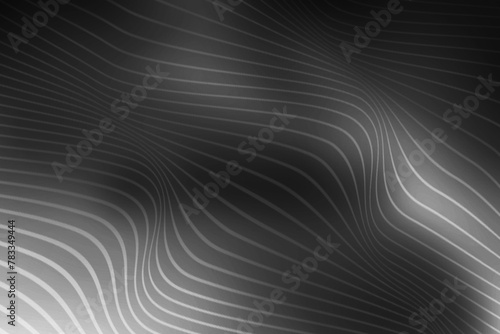 Abstract black background dark grey silver gradient defocused wave geometric lines 4K wallpaper