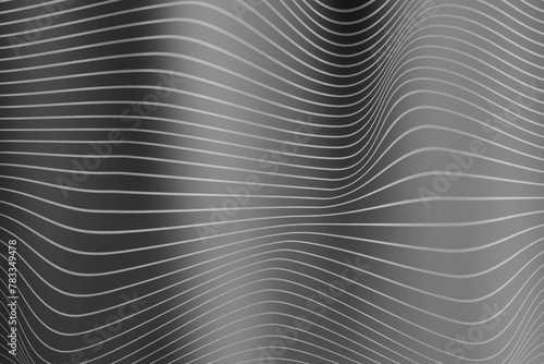 Abstract black background dark grey silver gradient defocused wave geometric lines 4K wallpaper