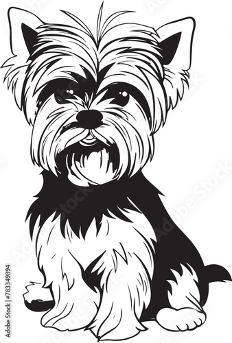 yorkie dog vector silhouette