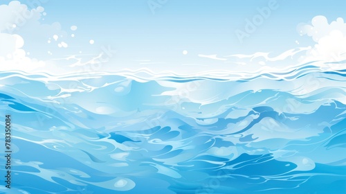 Water waves pattern: an artistic depiction in vibrant colors. © ProPhotos