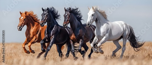 Synchronous Equine Elegance on the Plains. Concept Horseback Riding, Equestrian Events, Equine Care, Horse Training, Natural Horsemanship